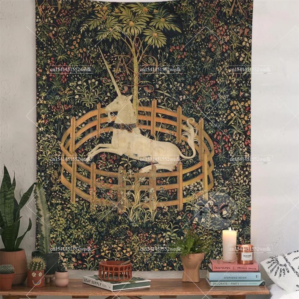 Yoga Fitness Mat - The Unicorn In Captivity Wall Tapestry
