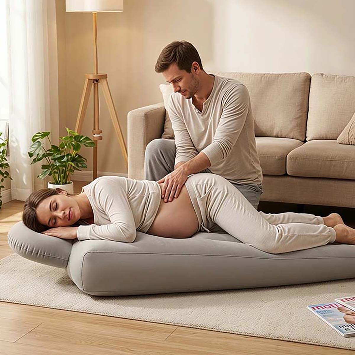 Yoga Fitness Mat - Inflatable Pregnancy Pillow Yoga Mat For