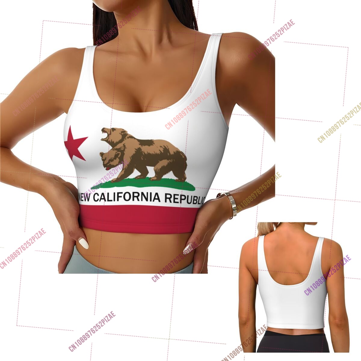 2026 California Flag Women Spo - Yoga Fitness California 评论和价格