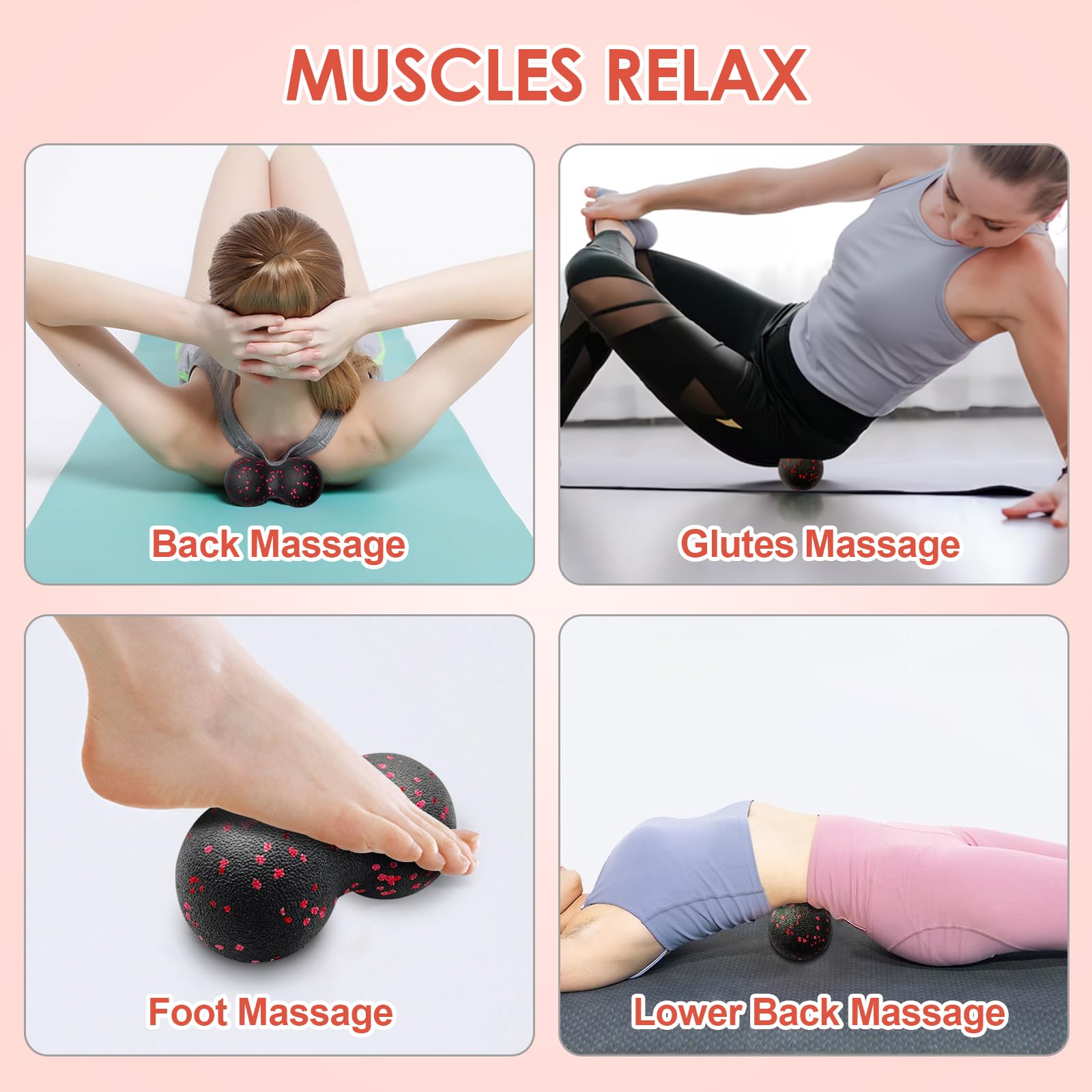 Hollow Yoga Roller Massage Pea - Yoga Fitness Body 评论和价格
