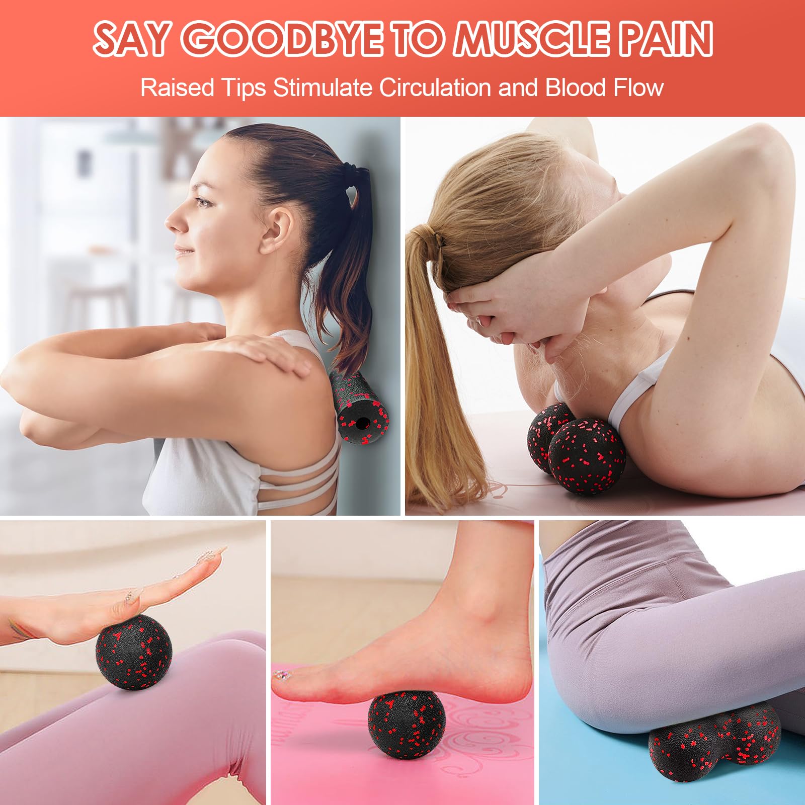 Hollow Yoga Roller Massage Pea - Yoga Fitness Body 评论和价格