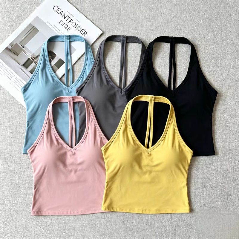 V‑Neck Halter T‑Back Yoga Tank - Yoga Fitness Studio 评论和价格