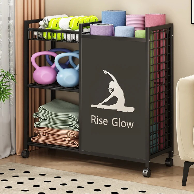 Mobile Fitness Cart with Wheel - Yoga Fitness Studio 评论和价格