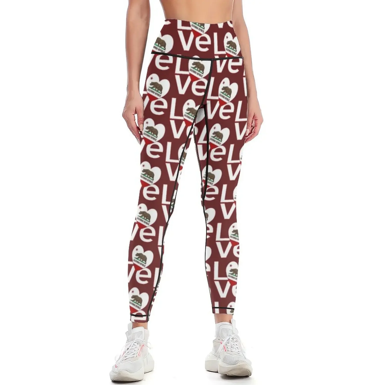 Red and White California LOVE  - Yoga Fitness California 评论和价格