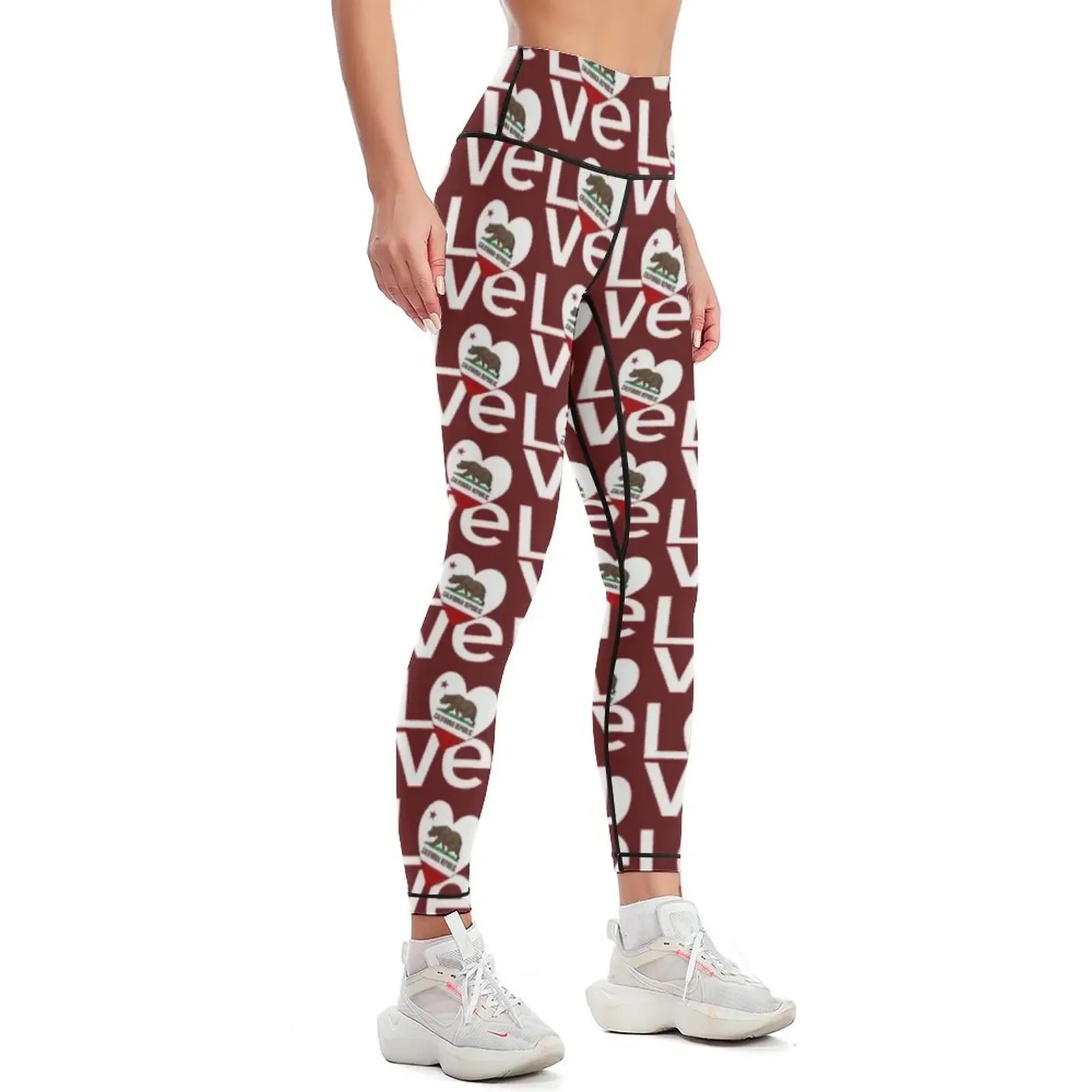 Red and White California LOVE  - Yoga Fitness California 评论和价格