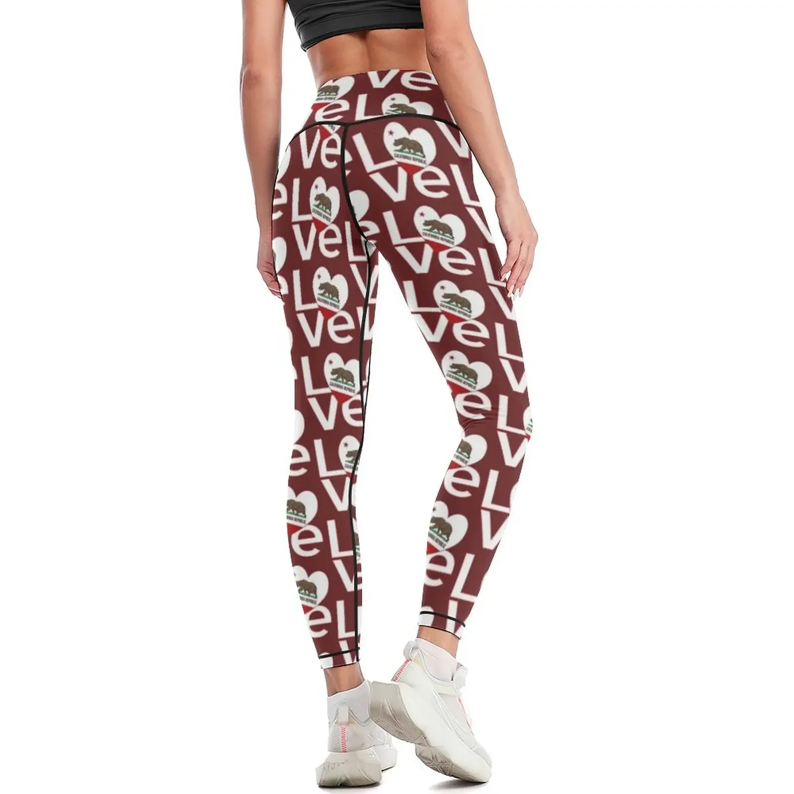 Red and White California LOVE  - Yoga Fitness California 评论和价格