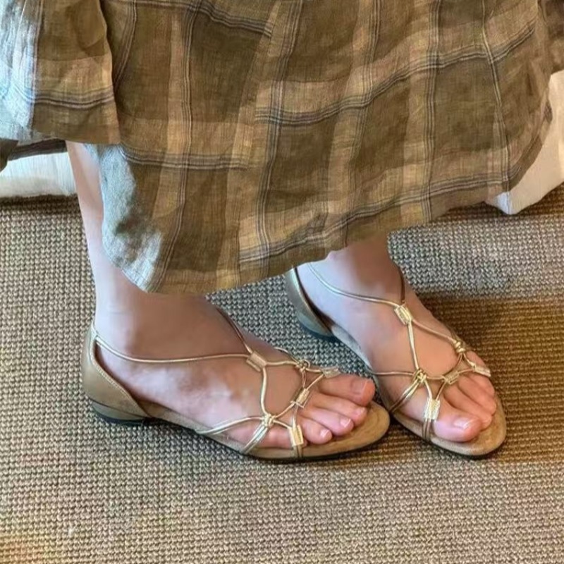 Slim Strap Low Heel Sandals Fa - Resistance Bands 评论和价格