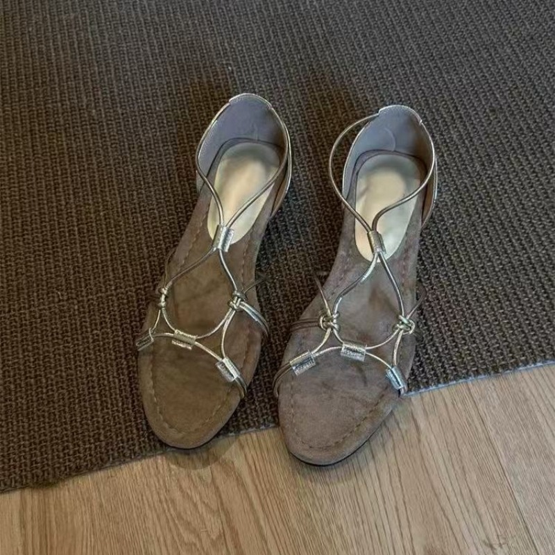 Slim Strap Low Heel Sandals Fa - Resistance Bands 评论和价格