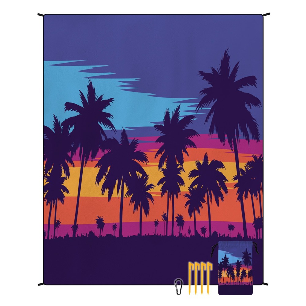 Palm Tree Beach Towel 71x86.6i - Yoga Fitness Mat 评论和价格
